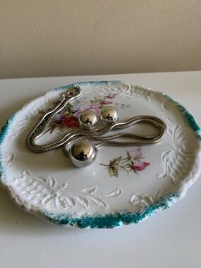 Silvertone Earring/Necklace Set